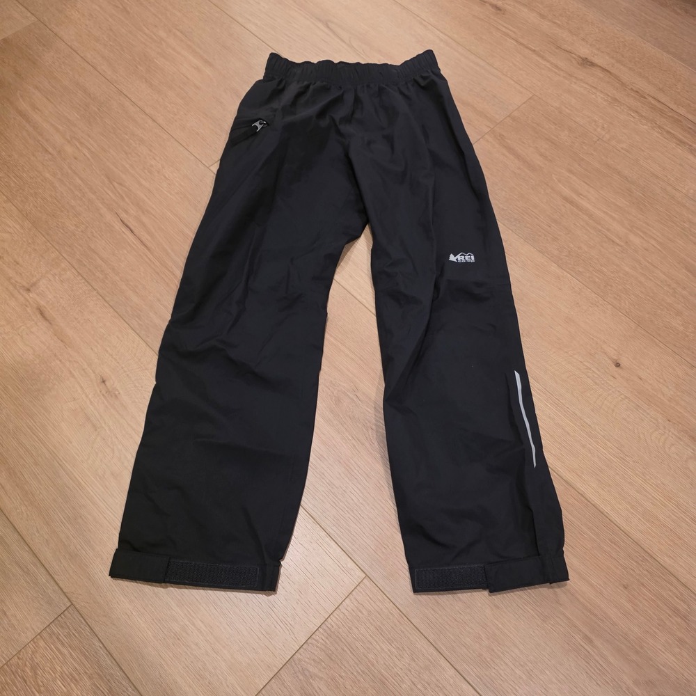 REI Co-op Kids Black Rain Pants Waterproof Hiking Outdoor Size S Kids